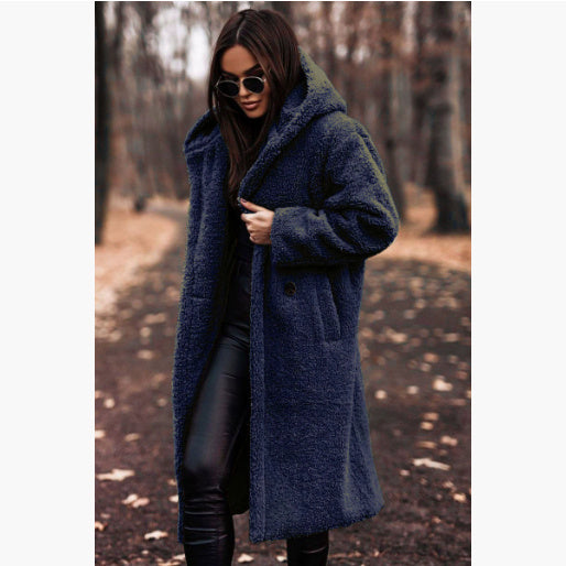 Elegant Long Fleece Coat